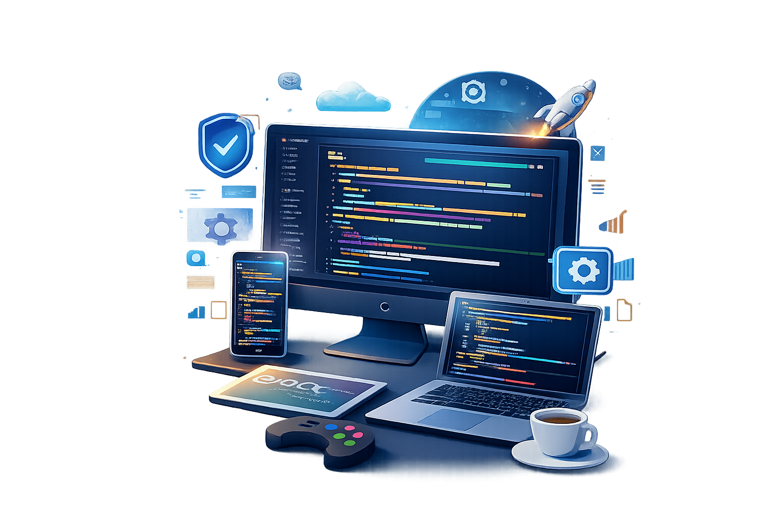 Ilustrasi aktivitas pemrograman siswa RPL SMKN 5 Solok Selatan